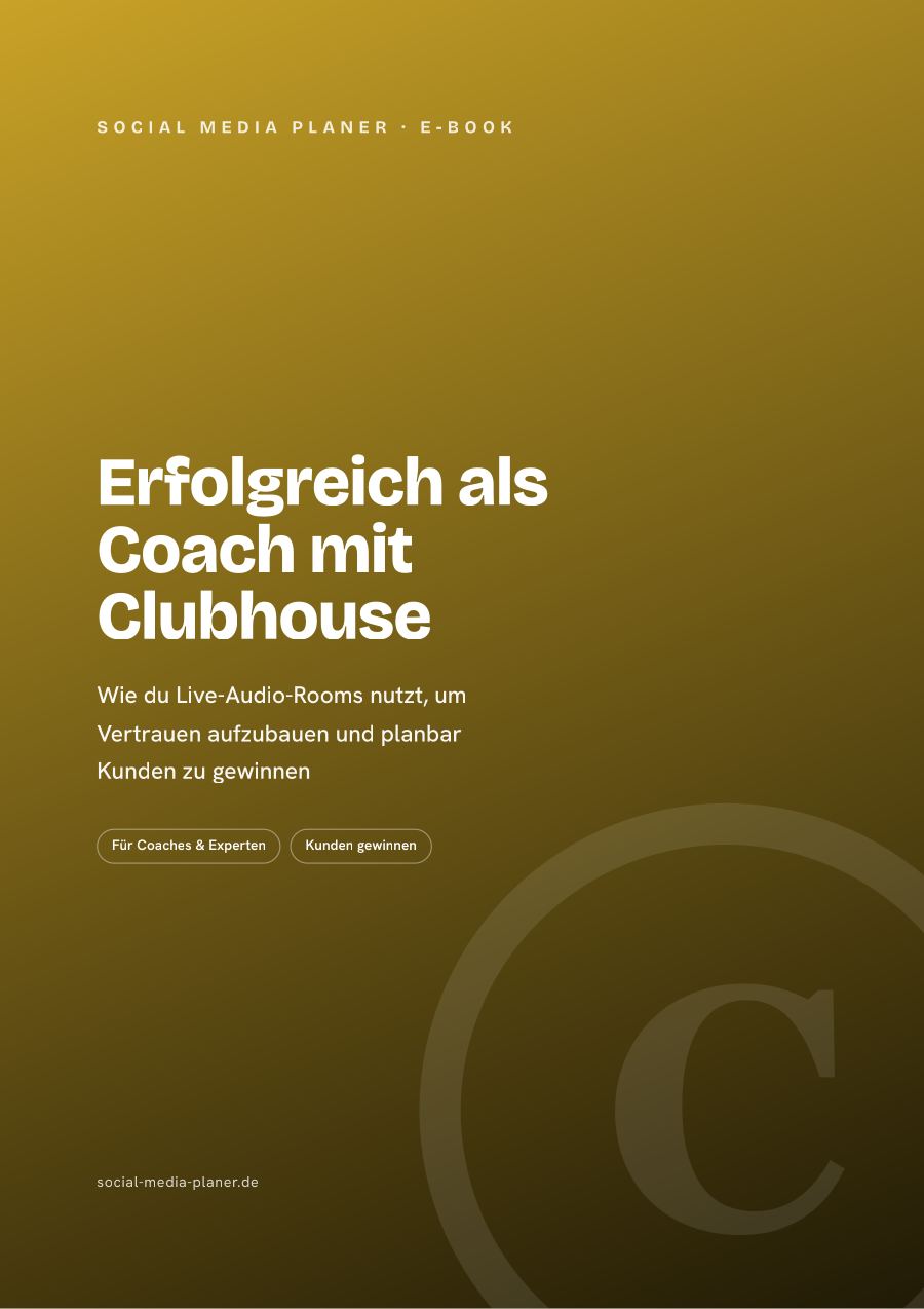 Erfolgreich als Coach mit Clubhouse – E-Book-Cover (Clubhouse)
