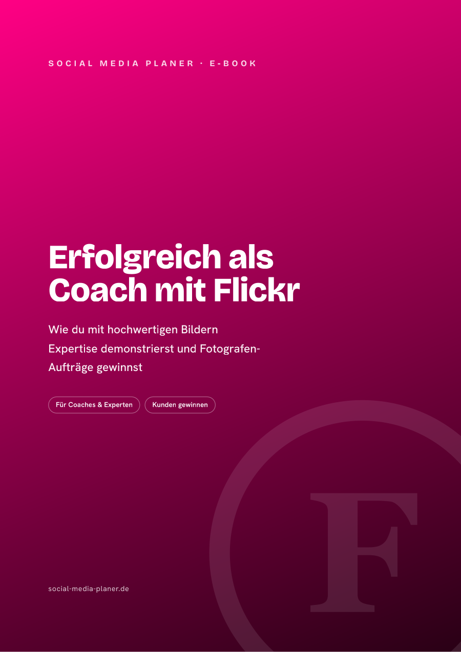 Erfolgreich als Coach mit Flickr – E-Book-Cover (Flickr)