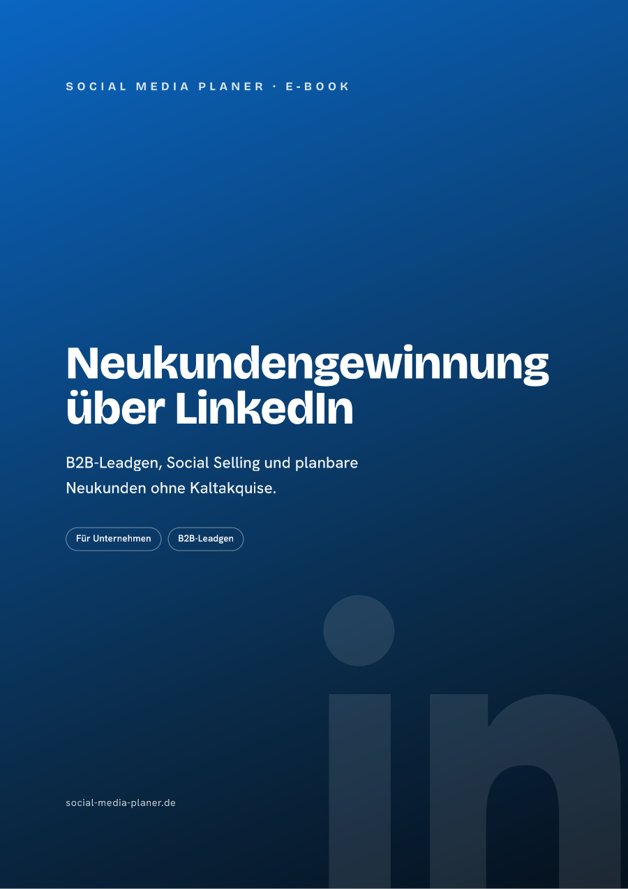 Neukundengewinnung über LinkedIn – E-Book-Cover (LinkedIn)