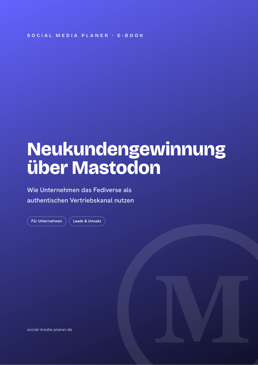 Neukundengewinnung über Mastodon – E-Book-Cover (Mastodon)