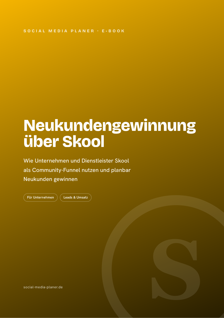 Neukundengewinnung über Skool – E-Book-Cover (Skool)