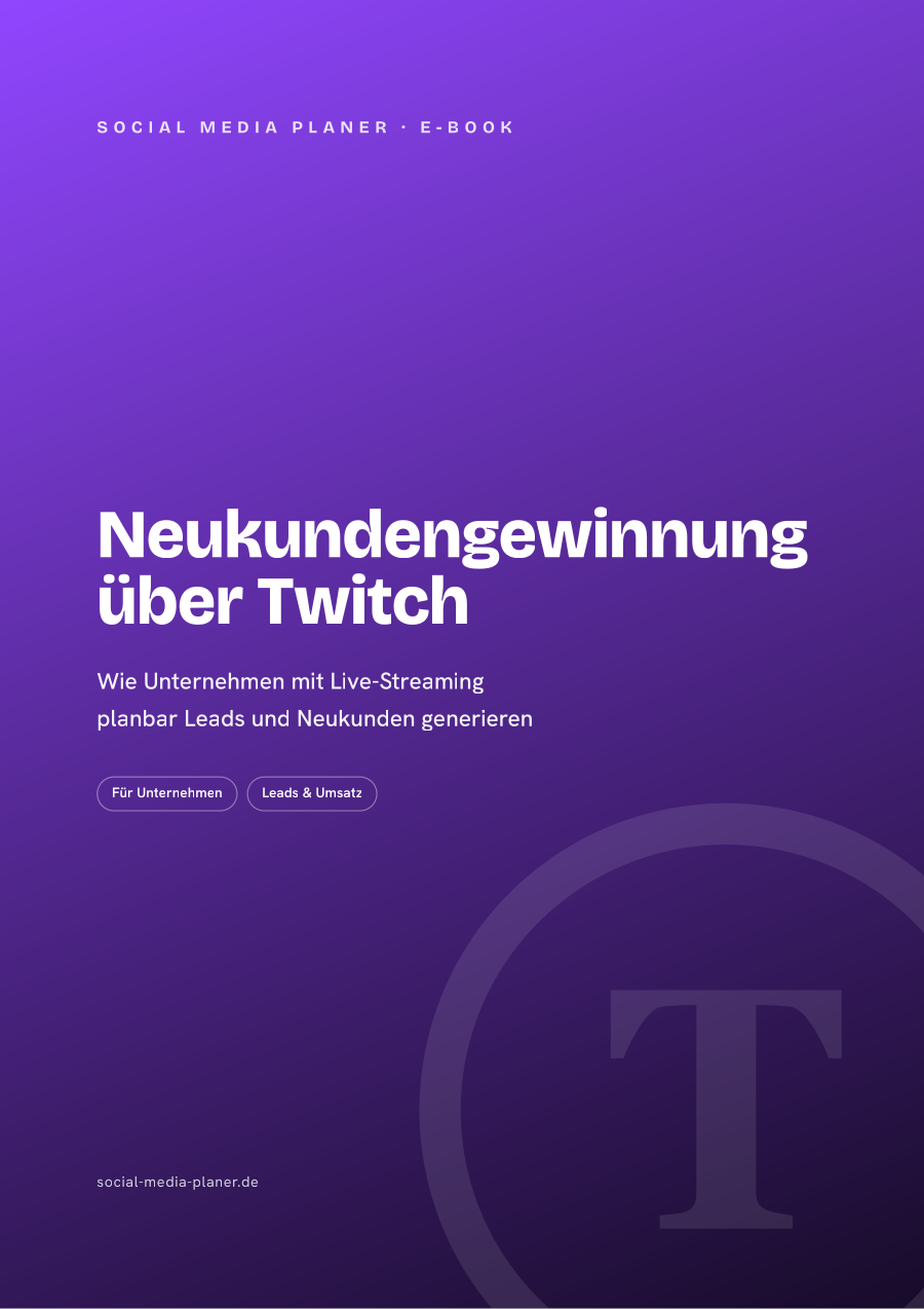 Neukundengewinnung über Twitch – E-Book-Cover (Twitch)