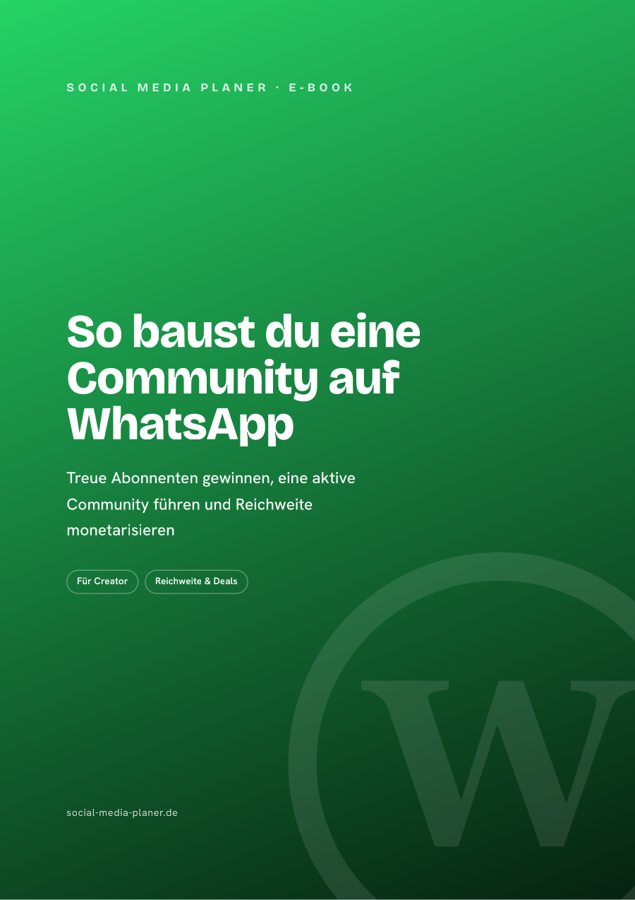 So baust du eine Community auf WhatsApp – E-Book-Cover (WhatsApp)