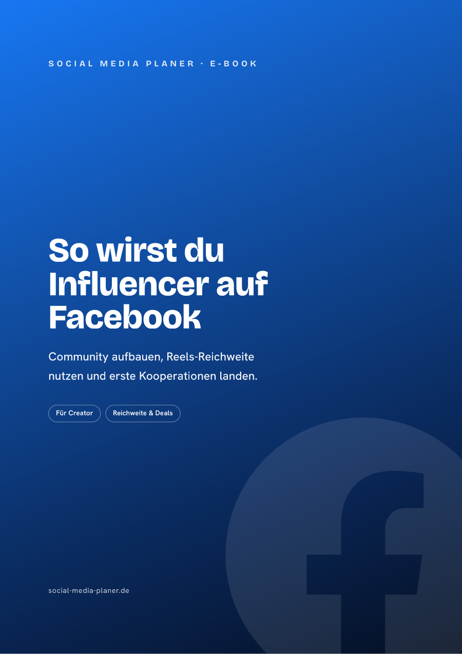 So wirst du Influencer auf Facebook – E-Book-Cover (Facebook)