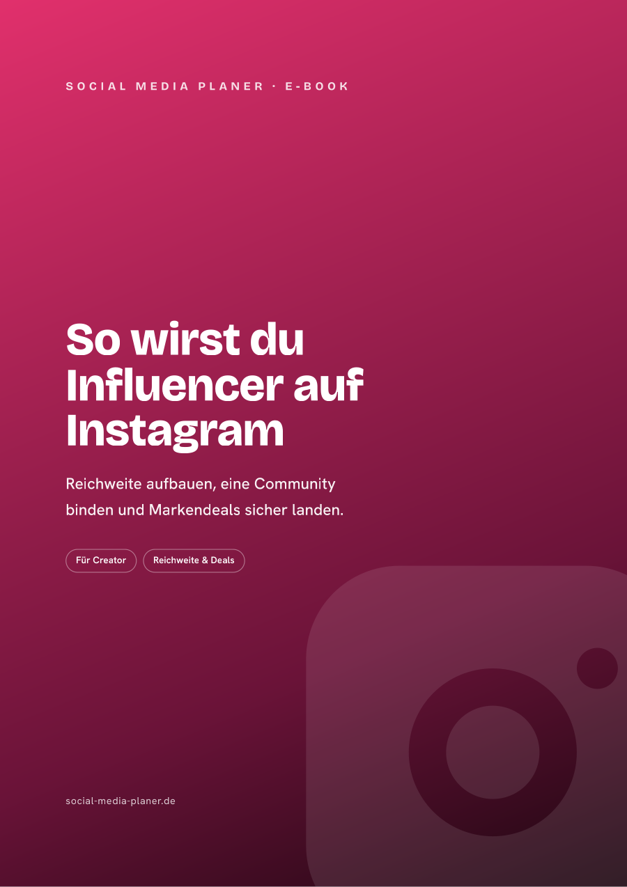 So wirst du Influencer auf Instagram – E-Book-Cover (Instagram)