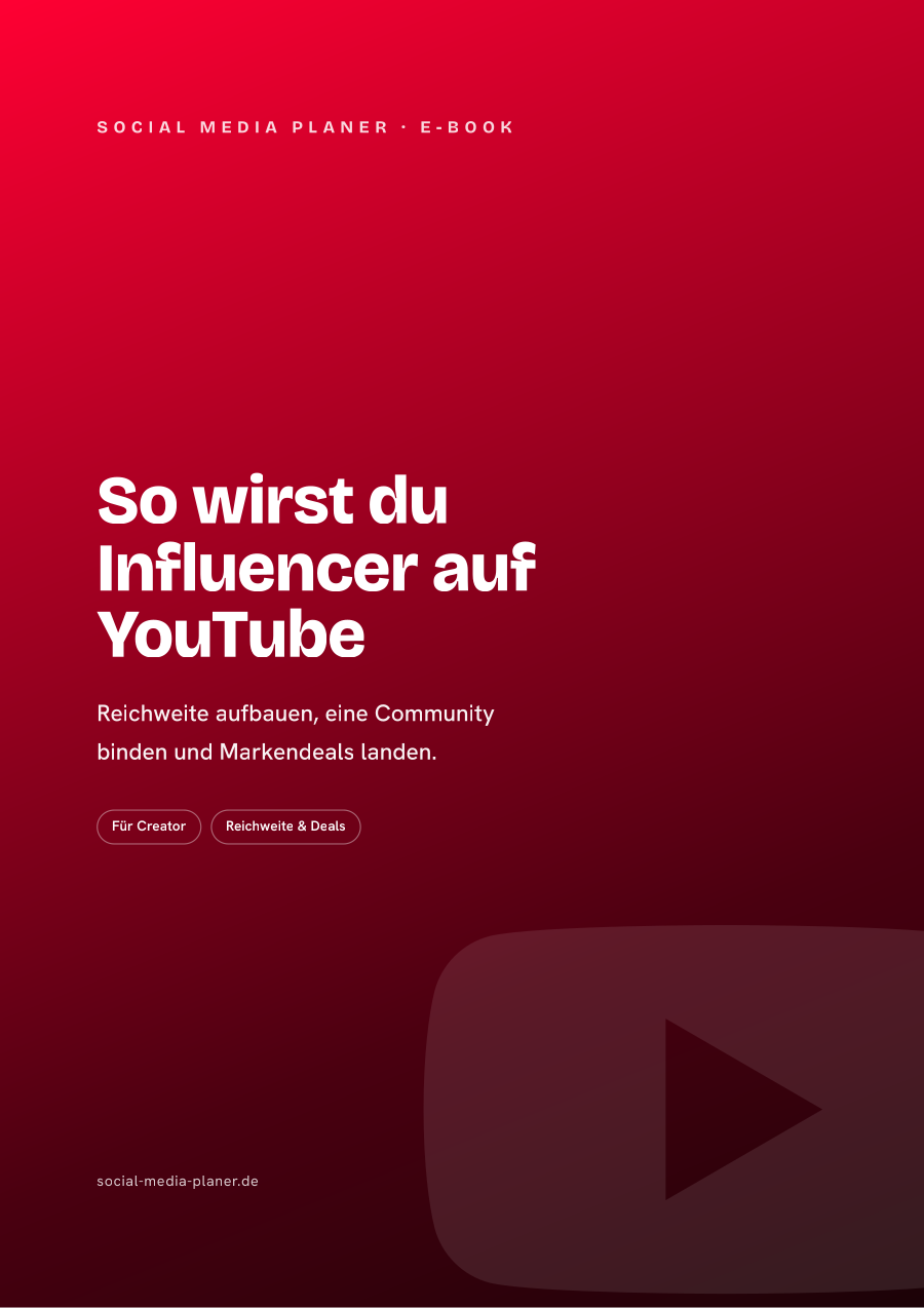 So wirst du Influencer auf YouTube – E-Book-Cover (YouTube)